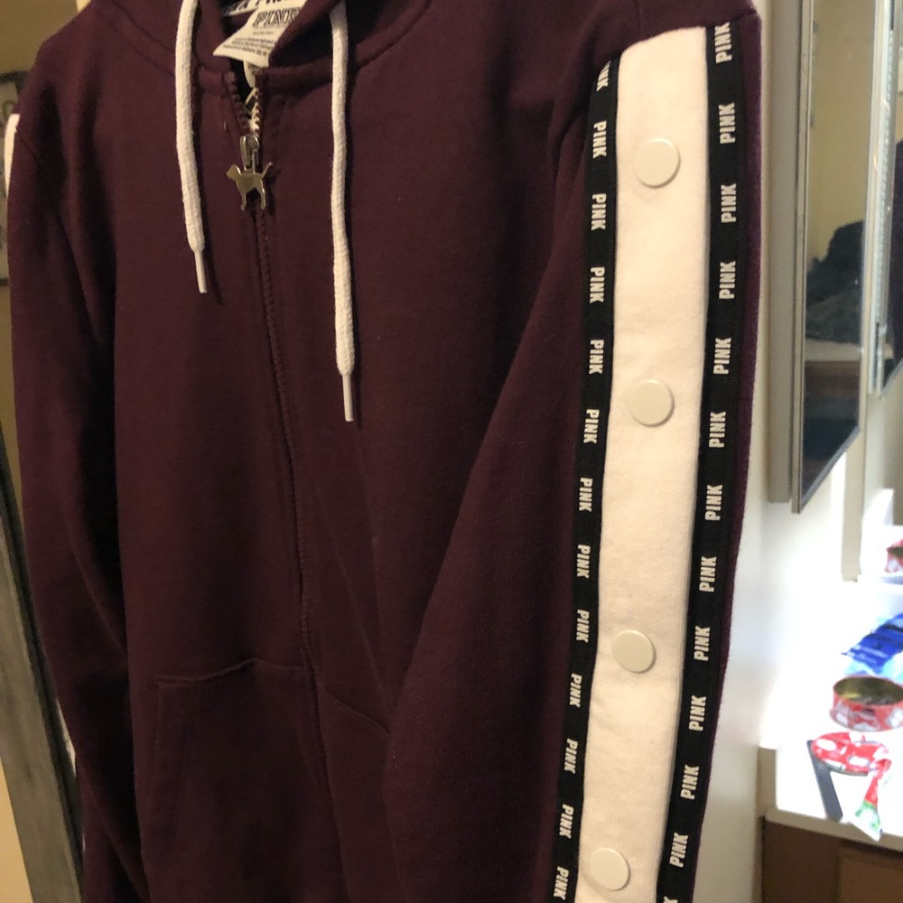 Victoria’s Secret maroon zip up hoodie with tags